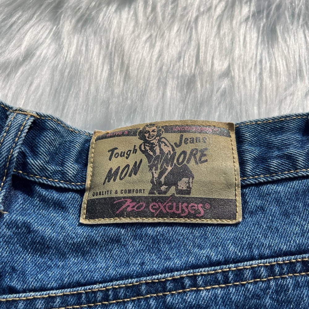 Vintage Animal Print Denim Shorts - Picture 4 of 5